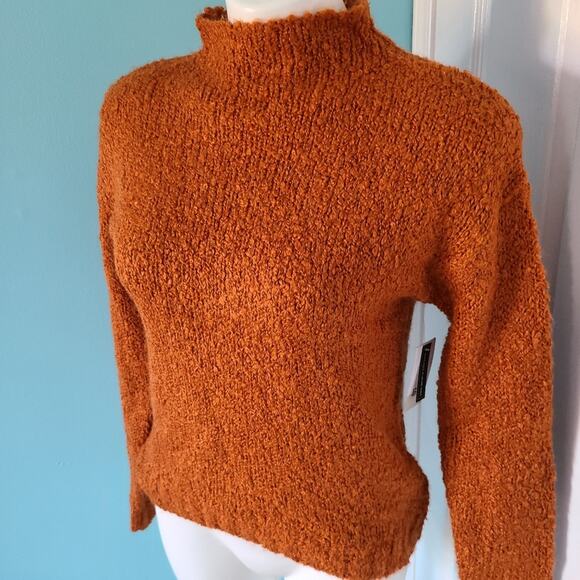 BP Rust Orange Colored Textured Sweater Size XXS - Picture 2 of 5